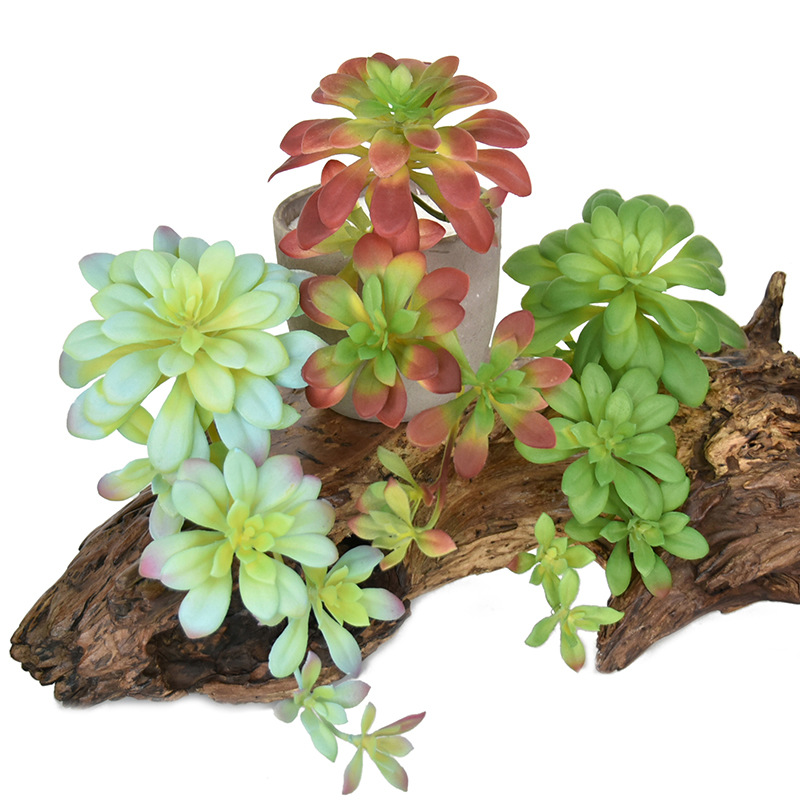 Faux Black Aeonium Succulent, Realistic Artificial Hanging Succulent Plant for Home Wall Decor