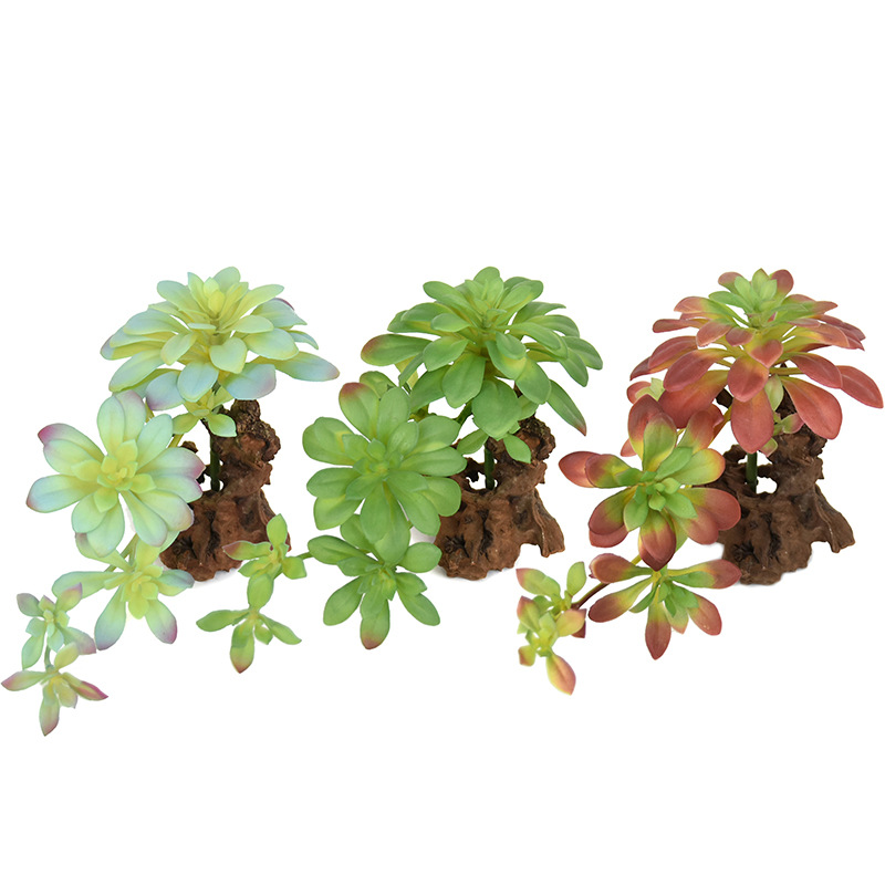 Faux Black Aeonium Succulent, Realistic Artificial Hanging Succulent Plant for Home Wall Decor