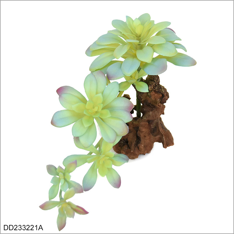 Faux Black Aeonium Succulent, Realistic Artificial Hanging Succulent Plant for Home Wall Decor