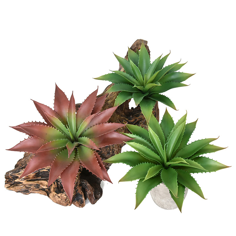 Faux Aloe Vera Plant, Realistic Artificial Aloe Succulent 21 Leaves for Indoor Home Decor