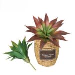 Faux Aloe Vera Plant, Realistic Artificial Aloe Succulent 21 Leaves for Indoor Home Decor