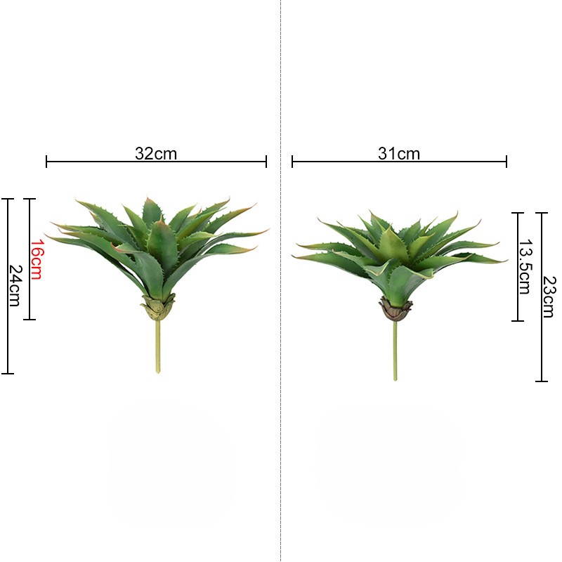 Faux Aloe Vera Plant, Realistic Artificial Aloe Succulent 21 Leaves for Indoor Home Decor