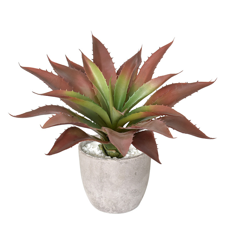 Faux Aloe Vera Plant, Realistic Artificial Aloe Succulent 21 Leaves for Indoor Home Decor