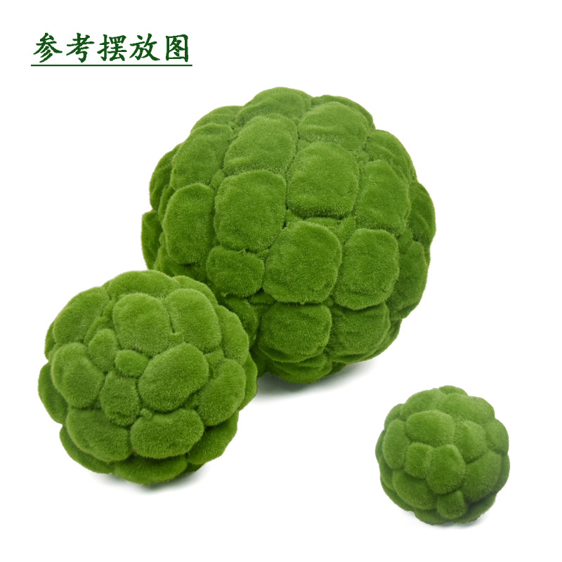 Faux Moss Ball, Realistic Artificial Moss Sphere for Home Garden Wall Decor