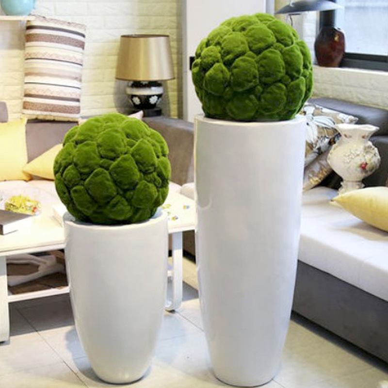 Faux Moss Ball, Realistic Artificial Moss Sphere for Home Garden Wall Decor