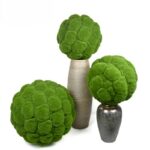 Faux Moss Ball, Realistic Artificial Moss Sphere for Home Garden Wall Decor