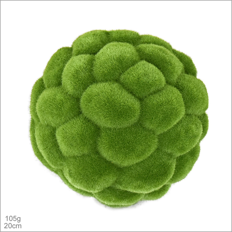 Faux Moss Ball, Realistic Artificial Moss Sphere for Home Garden Wall Decor