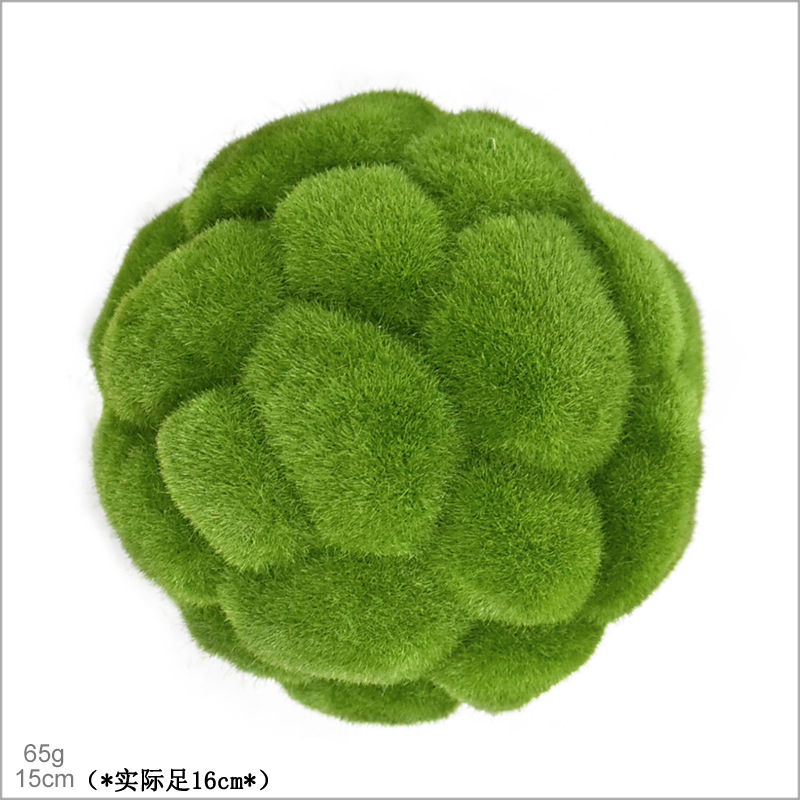 Faux Moss Ball, Realistic Artificial Moss Sphere for Home Garden Wall Decor