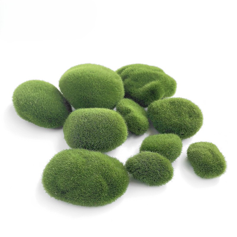 Faux Moss Stone, Realistic Artificial Moss Rock for Miniature Garden DIY Decor