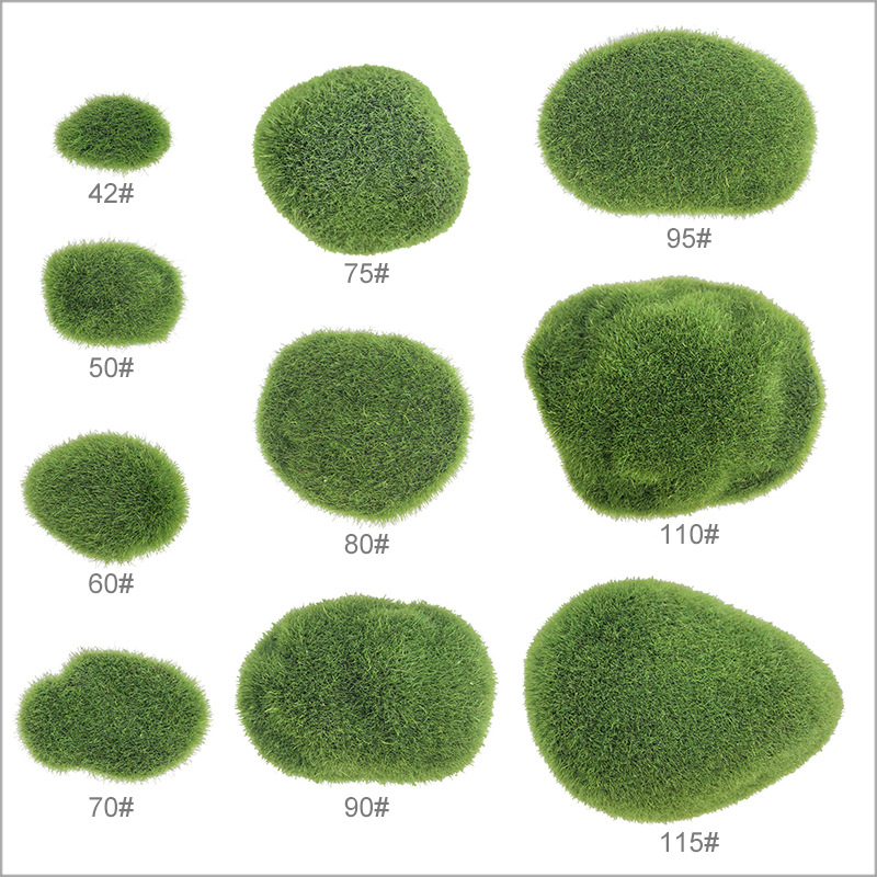 Faux Moss Stone, Realistic Artificial Moss Rock for Miniature Garden DIY Decor