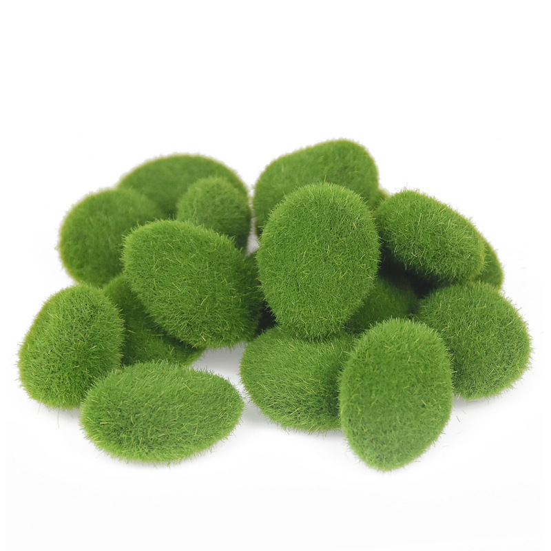Faux Moss Stone, Realistic Artificial Moss Rock for Miniature Garden DIY Decor