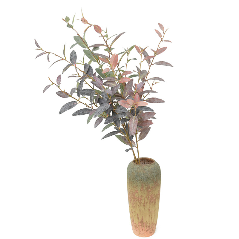 Faux Eucalyptus Stems, Realistic Artificial Eucalyptus Branch for Vase Wedding Decor