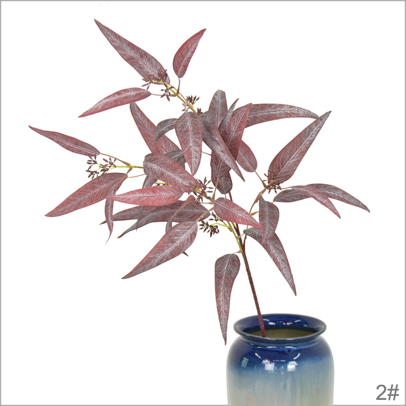 Faux Eucalyptus Branch with Berries, Realistic Artificial Greenery Stem for Vase Home Decor