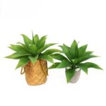 Faux Agave Succulent Plant, Realistic Artificial Agave Potted Plant for Home Office Decor