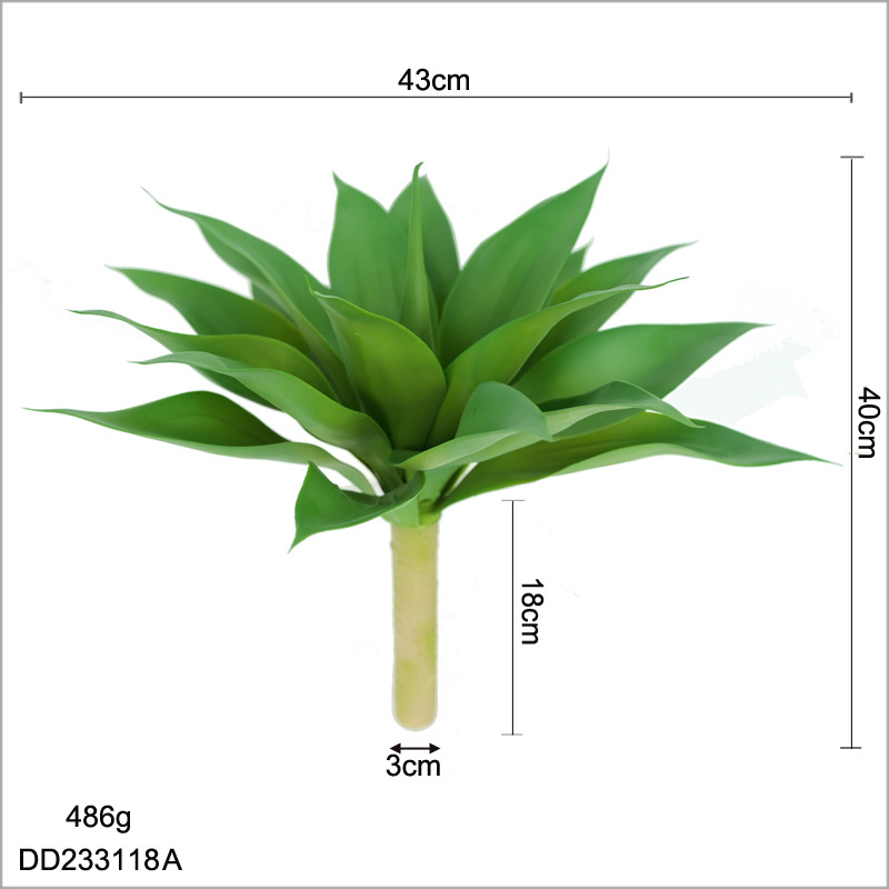 Faux Agave Succulent Plant, Realistic Artificial Agave Potted Plant for Home Office Decor