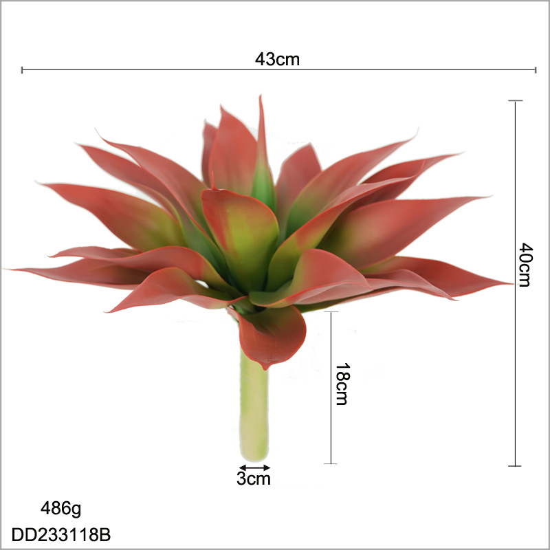 Faux Agave Succulent Plant, Realistic Artificial Agave Potted Plant for Home Office Decor